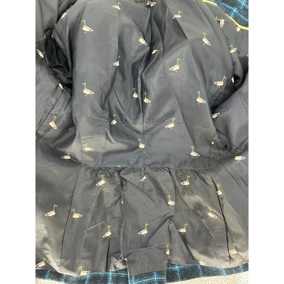 Talbots Womens 6 Wool Blend Navy & Turquoise Plaid Blazer AOP Lining Academia - Picture 10 of 11